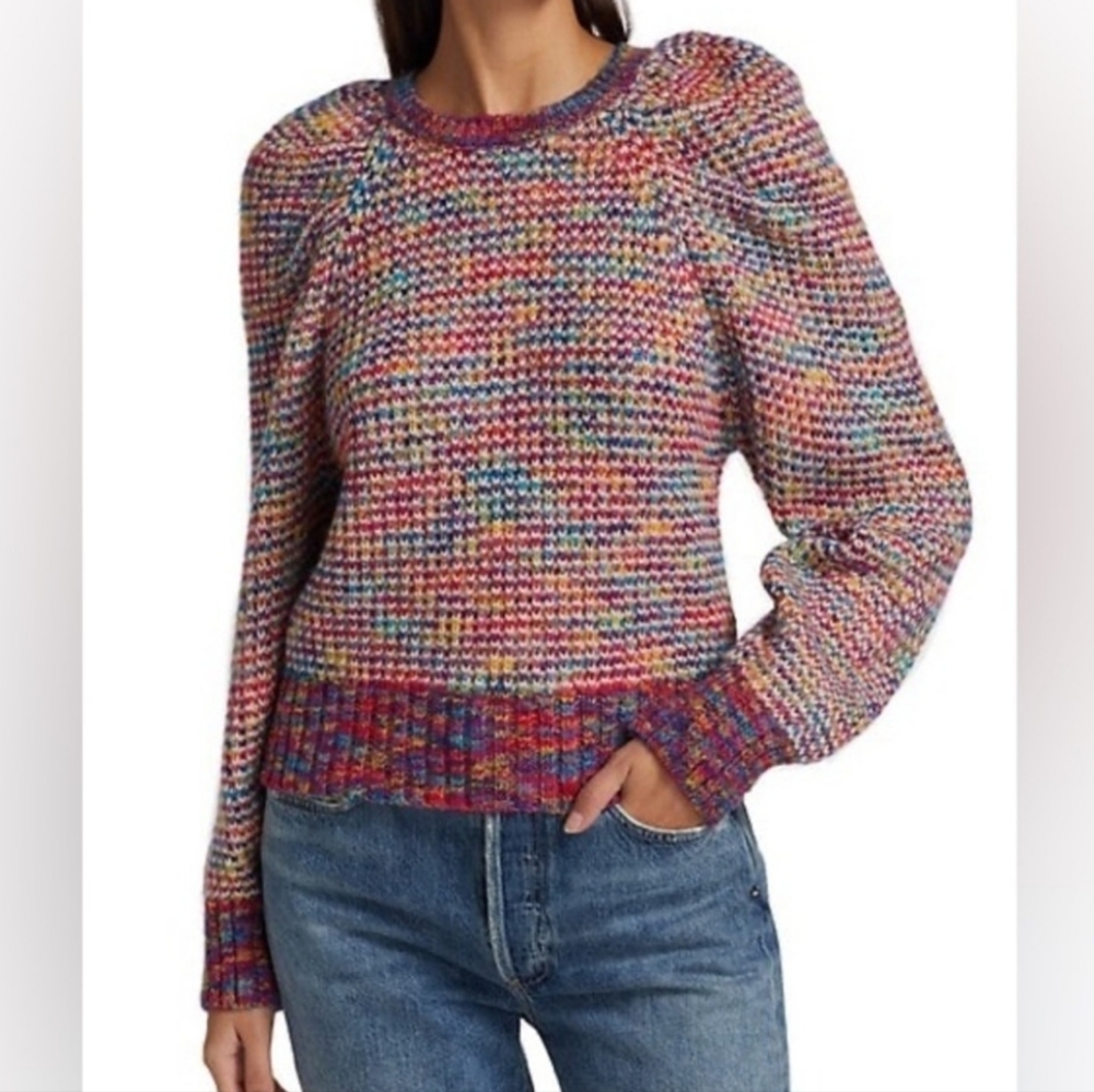 Design History Red and Pink Crew Neck Sweater
